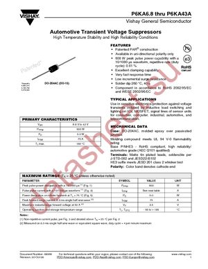 P6KA10AHE3/54 datasheet  